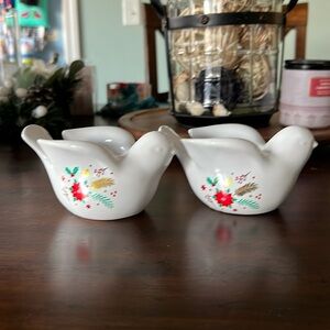 Yankee candle tea light holiday peace doves holders 2 each